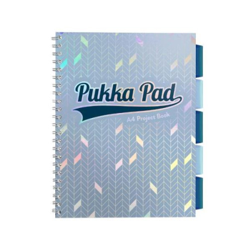 Kołonotatnik A4/100k PUKKA PAD Project Navy z zakładkami kratka niebieski