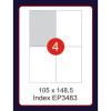 Etykieta samoprzylepna A4 EMEKO 105x148,5 100 szt. biała