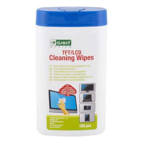 Chusteczki do czyszczenia ekranów LCD/TFT D.RECT 100 szt.-8753201