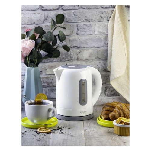 Czajnik elektryczny ADLER AD 1234, 1,7L, tworzywo, biało-szary-8753760
