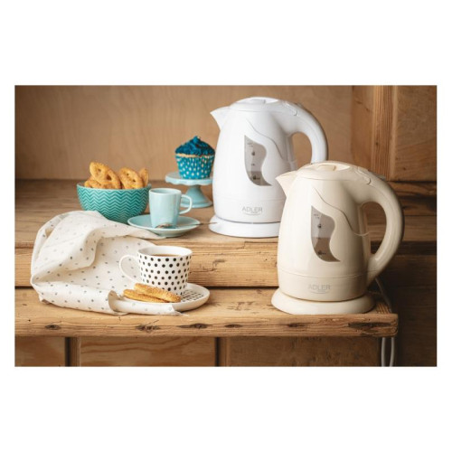 Czajnik elektryczny ADLER AD 08W, 1L, tworzywo, biały-8753764