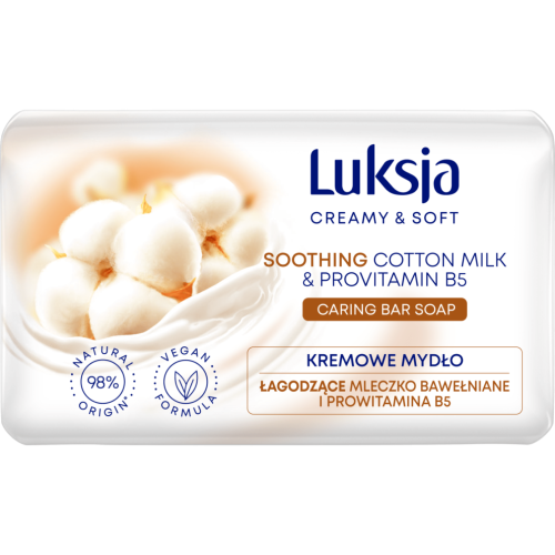 Mydło w kostce 100g LUKSJA Creamy bawełna