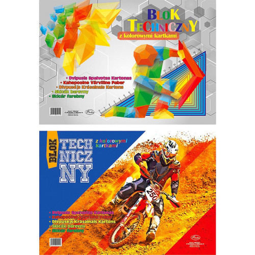 Blok techniczny A3 PROTOS kolorowy