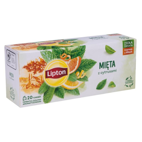 Herbata LIPTON mięta z cytrusami, 20 torebek-9809240