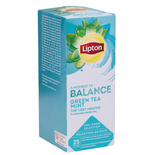 Herbata LIPTON Balance Green Tea, mint, 25 torebek-9809252