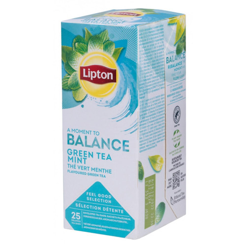Herbata LIPTON Balance Green Tea, mint, 25 torebek-9809253