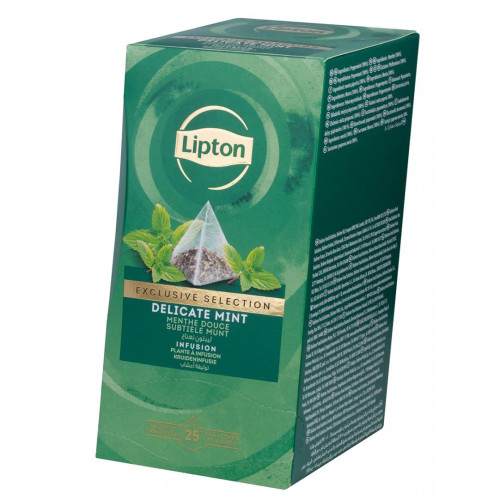Herbata LIPTON, piramidki, Exclusive Selection, mięta, 25 torebek-9809277
