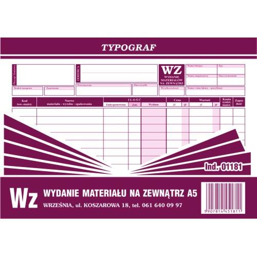 Druk WZ A5 TYPOGRAF