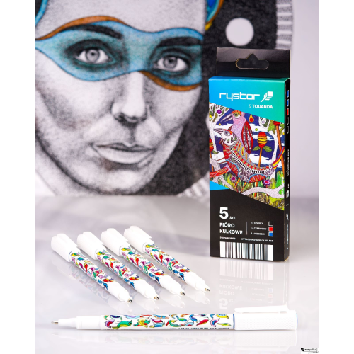 Pióro kulkowe PK-07AABCC-5szt. etui 404-530 RYSTRO